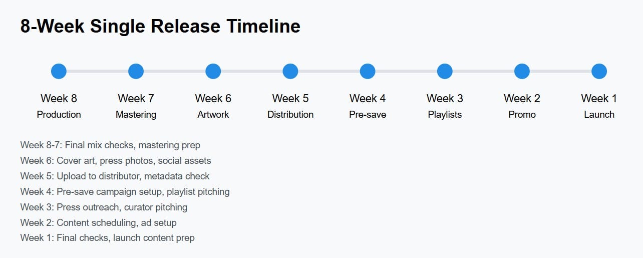 how to release a single 8 week timeline