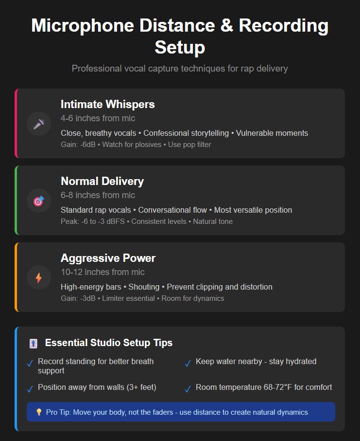 articles how to improve rap delivery microphone distance recording setup guide