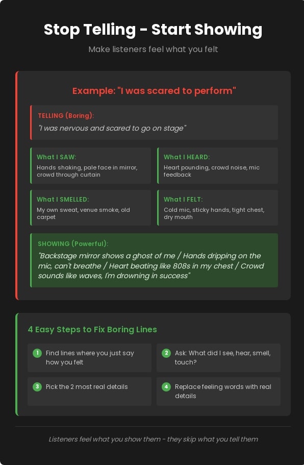 articles songwriting mistakes five senses method